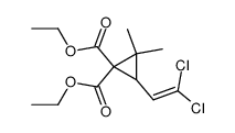 ethyl 2-(2,2-dichlorovinyl)-3,3-dimethyl-1-ethoxycarbonylcyclopropanecarboxylate结构式