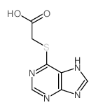 2-(5H-purin-6-ylsulfanyl)acetic acid结构式