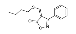 4-(butylsulfanylmethylidene)-3-phenyl-1,2-oxazol-5-one Structure