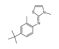 (4-tert-butyl-2-methyl-phenyl)-(3-methyl-3H-thiazol-2-ylidene)-amine结构式