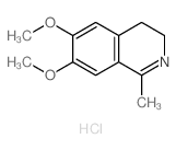 Isoquinoline,3,4-dihydro-6,7-dimethoxy-1-methyl-, hydrochloride (1:1) structure