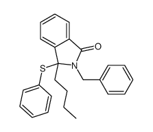 2-benzyl-3-butyl-3-phenylsulfanylisoindol-1-one结构式