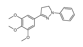 2-phenyl-5-(3,4,5-trimethoxyphenyl)-3,4-dihydropyrazole结构式