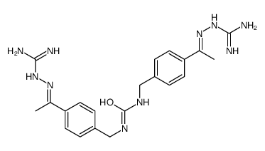 1,3-bis[[4-[(E)-N-(diaminomethylideneamino)-C-methylcarbonimidoyl]phenyl]methyl]urea结构式