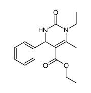 1-ethyl-6-methyl-2-oxo-4-phenyl-1,2,3,4-tetrahydro-pyrimidine-5-carboxylic acid ethyl ester Structure