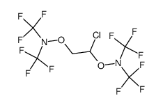 1,2-bis[N,N-bis(trifluoromethyl)amino-oxy]chloroethane Structure