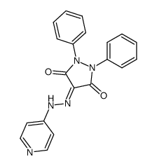 4-pyridylhydrazone-1,2-diphenyl-3,5-dioxopyrazolidine结构式