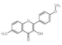 3-Hydroxy-2-(4-methoxyphenyl)-6-methyl-4H-chromen-4-one Structure