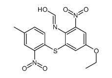 N-[4-ethoxy-2-(4-methyl-2-nitrophenyl)sulfanyl-6-nitrophenyl]formamide Structure