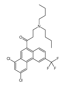 3-(dibutylamino)-1-[1,3-dichloro-6-(trifluoromethyl)-9-phenanthryl]propan-1-one结构式