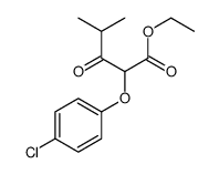 ethyl 2-(4-chlorophenoxy)-4-methyl-3-oxopentanoate结构式