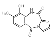 4-hydroxy-3-methyl-5H-pyrrolo[2,1-c][1,4]benzodiazepine-6,11-dione结构式