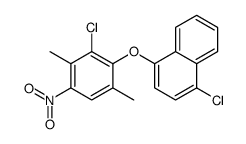 1-chloro-4-(2-chloro-3,6-dimethyl-4-nitrophenoxy)naphthalene结构式