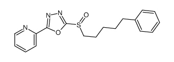 2-(5-phenylpentylsulfinyl)-5-pyridin-2-yl-1,3,4-oxadiazole Structure