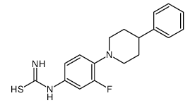 [3-fluoro-4-(4-phenylpiperidin-1-yl)phenyl]thiourea Structure