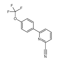 6-[4-(trifluoromethoxy)phenyl]pyridine-2-carbonitrile结构式