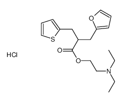 2-(diethylamino)ethyl alpha-(2-thienylmethyl)furan-2-propionate hydrochloride Structure