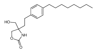 (R/S)-4-hydroxymethyl-4-[2-(4-octylphenyl)ethyl]oxazolidin-2-one结构式