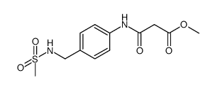 N-[4-(methanesulfonylamino-methyl)-phenyl]-malonamic acid methyl ester Structure