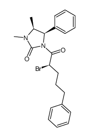 (4S,5R)-1-((R)-2-bromo-5-phenylpentanoyl)-3,4-dimethyl-5-phenylimidazolidin-2-one结构式