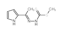 1-methylsulfanyl-N-(1-pyrrol-2-ylideneethyl)methanethiohydrazide Structure