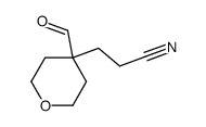 3-(4-formyltetrahydro-2H-pyran-4-yl)propanenitrile结构式