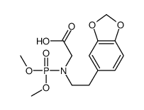 2-[2-(1,3-benzodioxol-5-yl)ethyl-dimethoxyphosphorylamino]acetic acid结构式