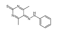 4,6-dimethyl-5-(phenylhydrazinylidene)pyrimidine-2-thione结构式