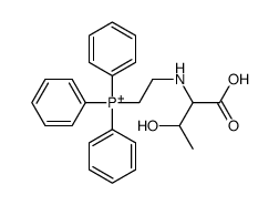 2-[(1-carboxy-2-hydroxypropyl)amino]ethyl-triphenylphosphanium结构式