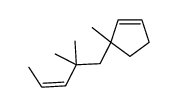 3-(2,2-dimethylpent-3-enyl)-3-methylcyclopentene Structure