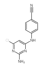 4-[(2-amino-6-chloro-pyrimidin-4-yl)amino]benzonitrile结构式