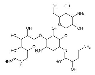 6'-N-formimidoylamikacin structure