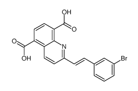 2-[2-(3-bromophenyl)ethenyl]quinoline-5,8-dicarboxylic acid Structure