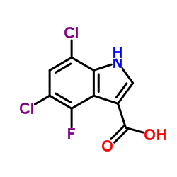 5,7-Dichloro-4-fluoro-1H-indole-3-carboxylic acid Structure