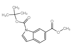 N-Boc-1h-吲哚-6-羧酸甲酯结构式