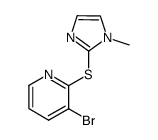 3-Bromo-2-(1-methyl-1H-imidazol-2-ylsulfanyl)-pyridine structure