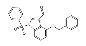 1-Benzenesulfonyl-4-benzyloxy-1H-indole-3-carbaldehyde Structure