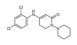 4-[(2,4-dichlorophenyl)amino]-1-piperidin-1-yl-5,6-dihydropyridin-2(1H)-one Structure