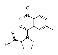 (2S)-N-(5-methyl-2-nitrobenzoyl)proline结构式