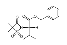 benzyl (L)-2'-(4,4-dimethyl-1,1-dioxido-3-oxo-1,2-thiazetidin-2-yl)-3'-methylbutanoate Structure