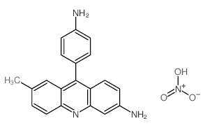 9-(4-aminophenyl)-7-methyl-acridin-3-amine; dihydroxy-oxo-azanium Structure