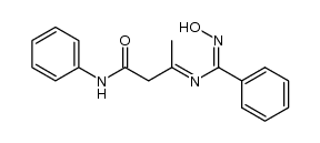 N-(1-phenylcarbamoyl-2-propylidene)benzamide oxime Structure