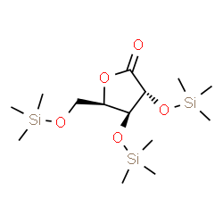 2-O,3-O,5-O-Tris(trimethylsilyl)-D-xylonic acid γ-lactone结构式