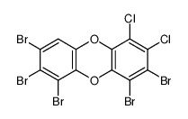 3,4,6,7,8-pentabromo-1,2-dichlorodibenzo-p-dioxin结构式