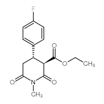 trans-3-Ethoxycarbonyl-4-(4-flurophenyl)-N-methyl piperdine-2,6-dione structure