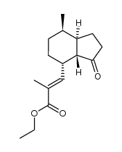 (E)-2-methyl-3-((3aS,4S,7R,7aR)-7-methyl-3-oxo-octahydro-inden-4-yl)-acrylic acid ethyl ester结构式