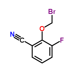 2-(Bromomethoxy)-3-fluorobenzonitrile Structure