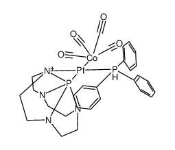 (η2-P(N(CH2CH2)2N)2)Pt{Co(CO)4}PPh3结构式