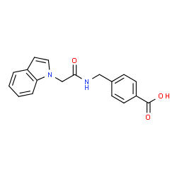 4-{[(1H-Indol-1-ylacetyl)amino]methyl}benzoic acid结构式