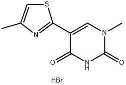 1-甲基-5-(4-甲基噻唑-2-基)嘧啶-2,4(1H,3H)-二酮氢溴酸盐结构式